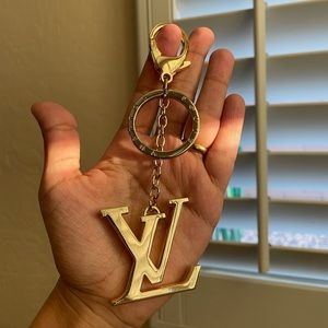 LV Gold Keychain